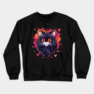Persian Cat Valentine Day Crewneck Sweatshirt
